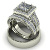2.97ct Princess Cut Complete Gold Wedding Set - 03US35